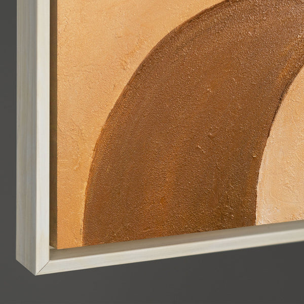 Pintura abstracta como decoración mural moderna en el contexto de "Curvatura del Horizonte".