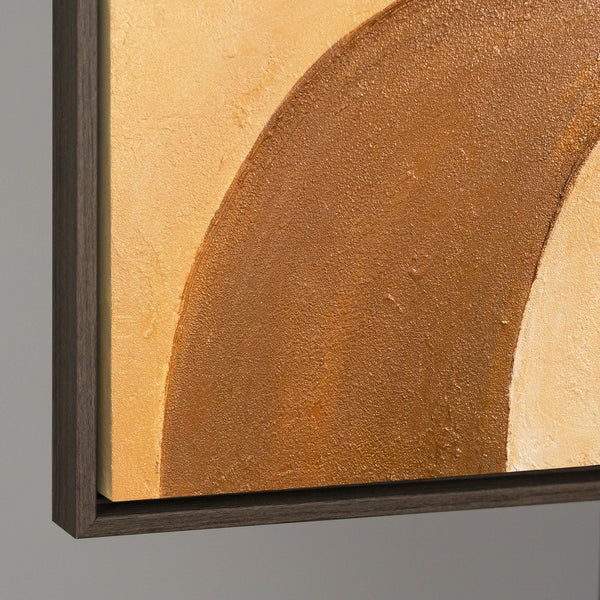 Pintura abstracta como decoración mural moderna en el contexto de "Curvatura del Horizonte".