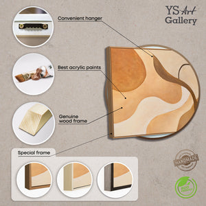 Pintura abstracta como decoración mural moderna en el contexto de "Curvatura del Horizonte".