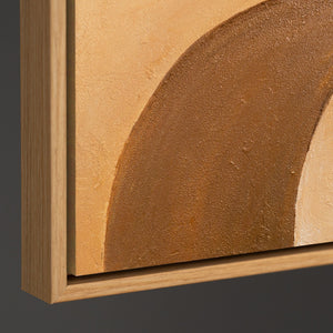 Pintura abstracta como decoración mural moderna en el contexto de "Curvatura del Horizonte".