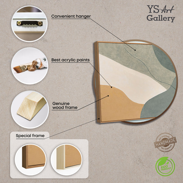 Cuadros acrílicos modernos como decoración de pared serena en el marco "Eternal Line".