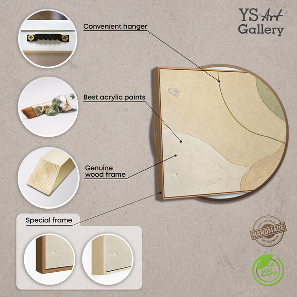 Modernes abstraktes Gemälde gerahmt für zeitgemäße Wohnkonzepte