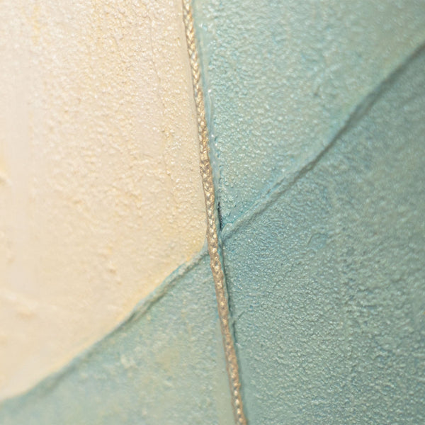 Pinturas acrílicas relajantes en colores naturales como arte mural moderno "Amanecer sobre el mar".