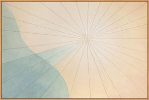 Pinturas acrílicas relajantes en colores naturales como arte mural moderno "Amanecer sobre el mar".