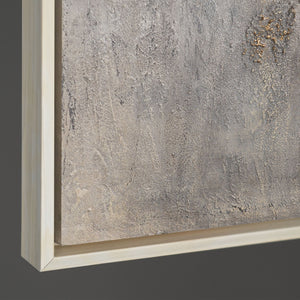 Obra de arte pintada a mano sobre lienzo “Aura Dorada” – Pinturas abstractas con marco