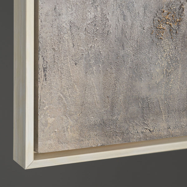 Obra de arte pintada a mano sobre lienzo “Aura Dorada” – Pinturas abstractas con marco