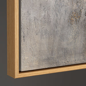 Obra de arte pintada a mano sobre lienzo “Aura Dorada” – Pinturas abstractas con marco