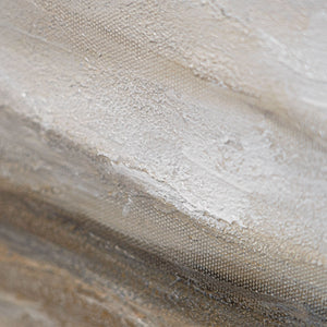 Lienzo enmarcado «Aliento de la estepa» – Paisaje pintado a mano en tonos naturales