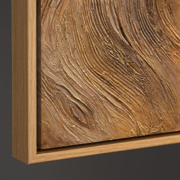 Cuadro abstracto «Líneas y círculos» – Arte geométrico mural con marco