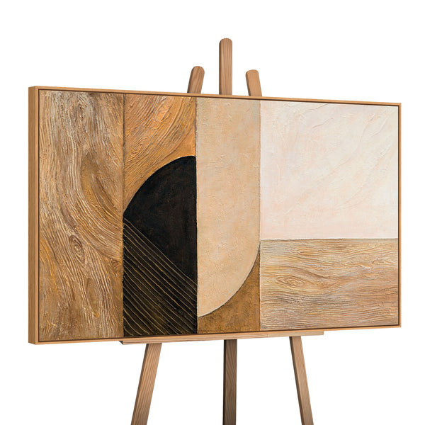 Cuadro acrílico pintado a mano con marco “Adornos Naturales” – Decoración de pared moderna