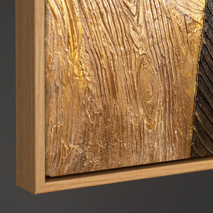 Cuadro acrílico pintado a mano con marco “Adornos Naturales” – Decoración de pared moderna