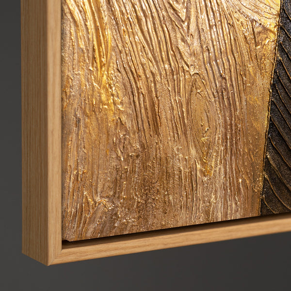 Cuadro acrílico pintado a mano con marco “Adornos Naturales” – Decoración de pared moderna