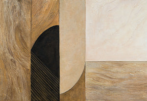 Cuadro acrílico pintado a mano con marco “Adornos Naturales” – Decoración de pared moderna