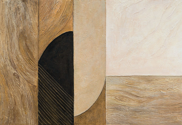 Cuadro acrílico pintado a mano con marco “Adornos Naturales” – Decoración de pared moderna