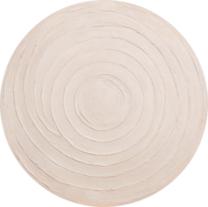 Cuadro abstracto redondo acrílico "Ritmo Circular" - decoración de pared en tonos naturales