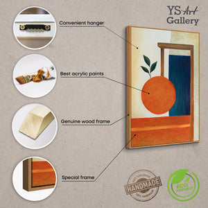 Pintura acrílica pintada a mano "Equilibrio de la fertilidad" – Arte mural abstracto con textura