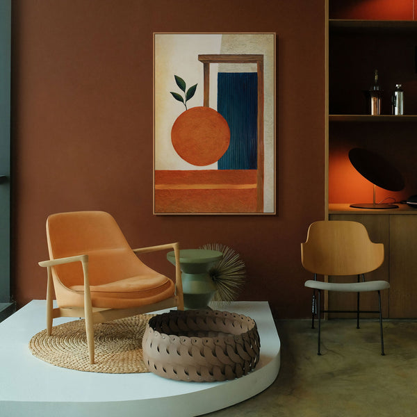 Pintura acrílica pintada a mano "Equilibrio de la fertilidad" – Arte mural abstracto con textura