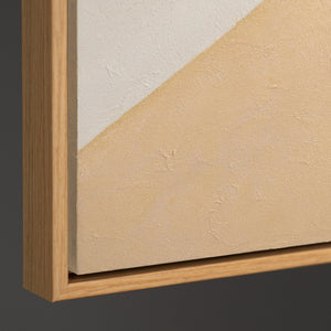 Cuadro acrílico pintado a mano con marco «Geometría del rostro» – Arte mural cubista sobre lienzo