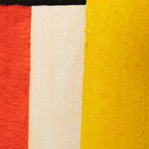 Pintura acrílica moderna con marco “Contrastes” – Formas geométricas abstractas sobre lienzo