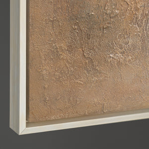 Cuadro moderno enmarcado "Mañana brumosa" – pintura acrílica texturizada sobre lienzo