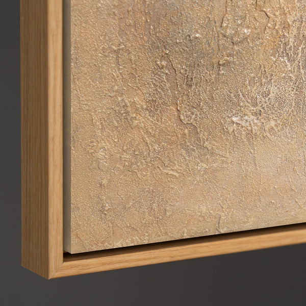 Cuadro moderno enmarcado "Mañana brumosa" – pintura acrílica texturizada sobre lienzo