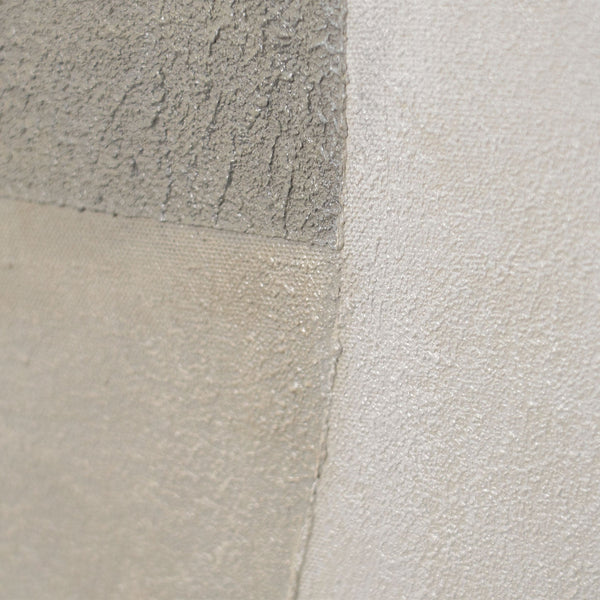 Arte mural geométrico “El silencio de la geometría” – Pintura acrílica minimalista pintada a mano