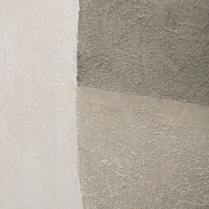 Arte mural geométrico “El silencio de la geometría” – Pintura acrílica minimalista pintada a mano