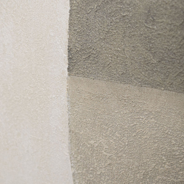 Arte mural geométrico “El silencio de la geometría” – Pintura acrílica minimalista pintada a mano