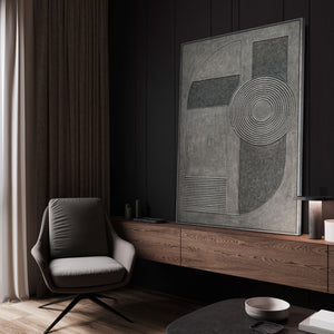 Lienzo de arte abstracto "Acorde Gris" – Decoración de pared moderna para la sala de estar