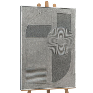 Lienzo de arte abstracto "Acorde Gris" – Decoración de pared moderna para la sala de estar