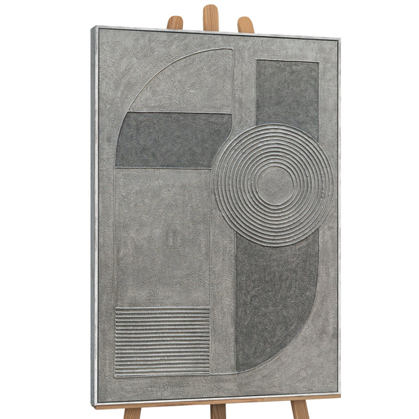 Lienzo de arte abstracto "Acorde Gris" – Decoración de pared moderna para la sala de estar