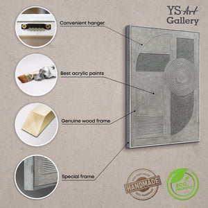 Lienzo de arte abstracto "Acorde Gris" – Decoración de pared moderna para la sala de estar