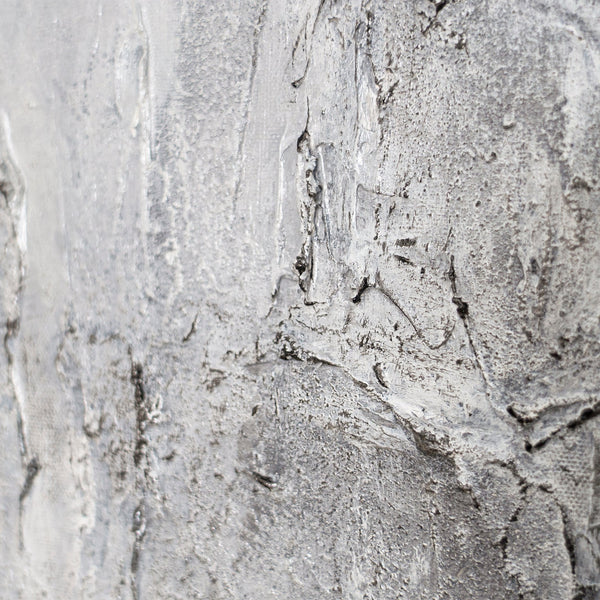 Lienzo enmarcado «Recuerdo de la piedra» – Pintura acrílica texturizada con aspecto de hormigón.