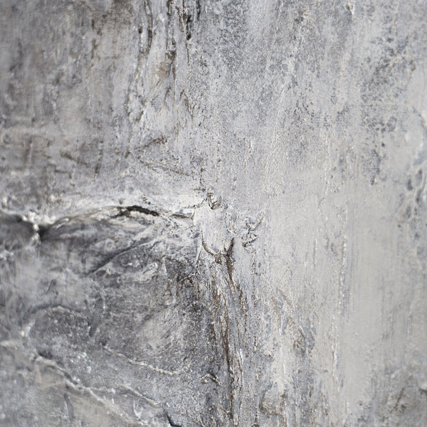 Lienzo enmarcado «Recuerdo de la piedra» – Pintura acrílica texturizada con aspecto de hormigón.