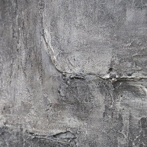 Lienzo enmarcado «Recuerdo de la piedra» – Pintura acrílica texturizada con aspecto de hormigón.