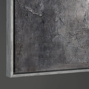 Lienzo enmarcado «Recuerdo de la piedra» – Pintura acrílica texturizada con aspecto de hormigón.