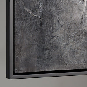 Lienzo enmarcado «Recuerdo de la piedra» – Pintura acrílica texturizada con aspecto de hormigón.