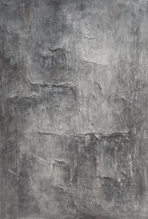 Lienzo enmarcado «Recuerdo de la piedra» – Pintura acrílica texturizada con aspecto de hormigón.