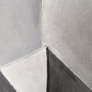 Cuadro abstracto enmarcado “Paisajes urbanos” – Pintura acrílica moderna en gris y negro