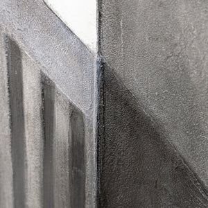 Cuadro abstracto enmarcado “Paisajes urbanos” – Pintura acrílica moderna en gris y negro