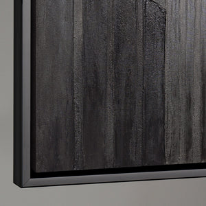 Cuadro abstracto enmarcado “Paisajes urbanos” – Pintura acrílica moderna en gris y negro