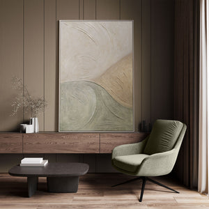 Pintura acrílica sobre lienzo «Huellas de lluvia» – Arte mural moderno con textura