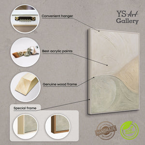 Pintura acrílica sobre lienzo «Huellas de lluvia» – Arte mural moderno con textura