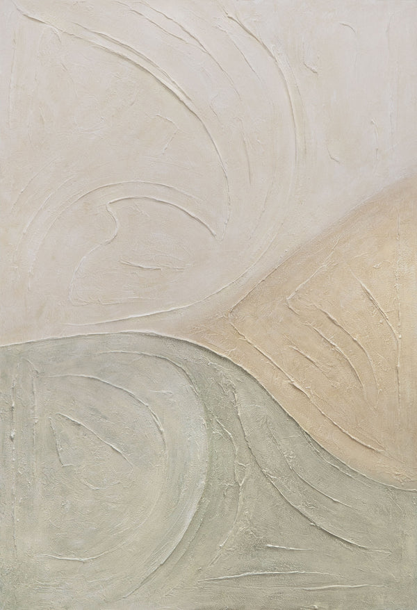 Pintura acrílica sobre lienzo «Huellas de lluvia» – Arte mural moderno con textura