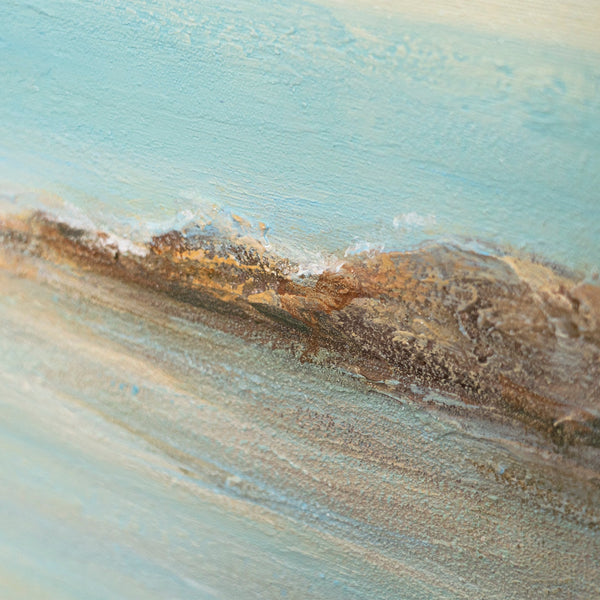 Cuadro pintado a mano sobre lienzo «La levedad del ser» – Pintura acrílica moderna del mar