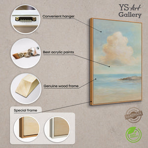 Cuadro pintado a mano sobre lienzo «La levedad del ser» – Pintura acrílica moderna del mar