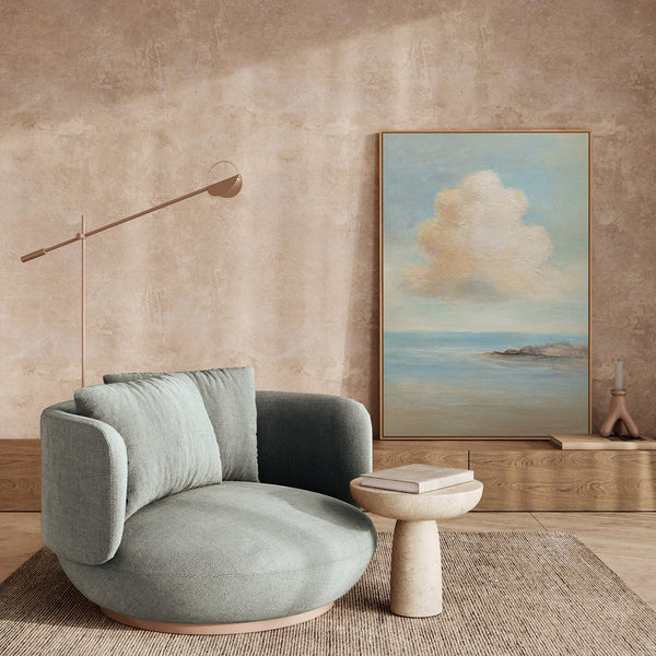 Cuadro pintado a mano sobre lienzo «La levedad del ser» – Pintura acrílica moderna del mar