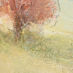 Lienzo pintado a mano «Expansión Cálida» – Arte abstracto moderno con marco