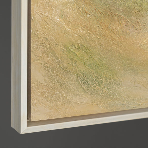 Lienzo pintado a mano «Expansión Cálida» – Arte abstracto moderno con marco