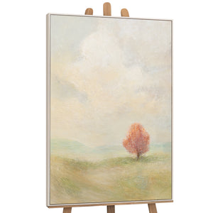 Lienzo pintado a mano «Expansión Cálida» – Arte abstracto moderno con marco